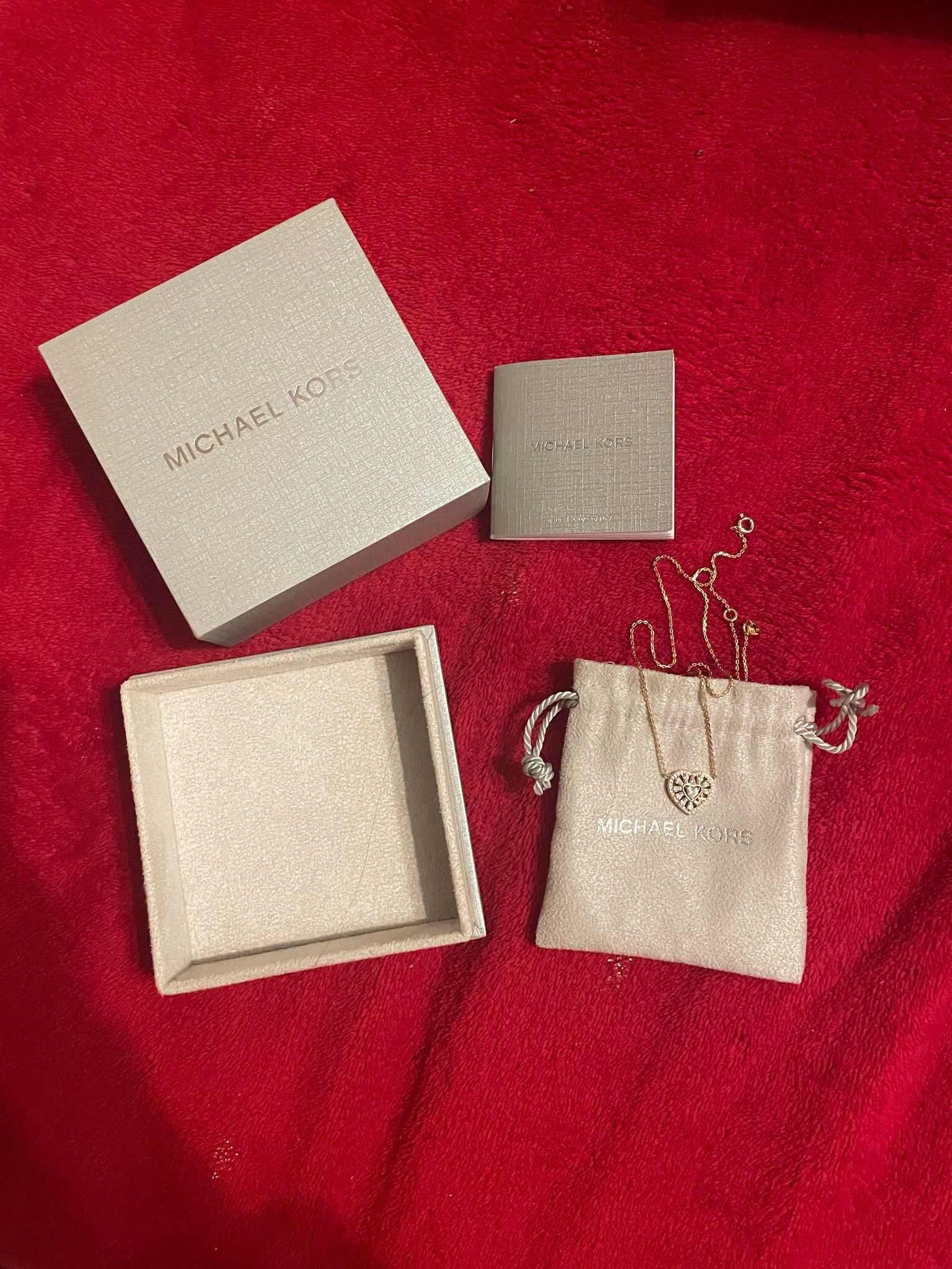 Colier Michael Kors Premium argint cu inima si cubic zirconia