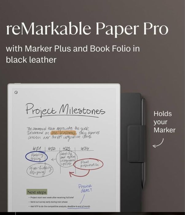 reMarkable Paper Pro +Book folio+ Marker plus mosaic Weave