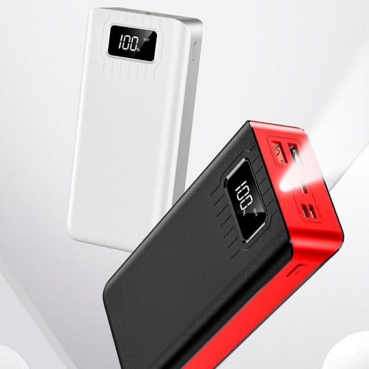 Power Bank cu încărcare rapidă 40000mAh cu 2 porturi USB-A și 2 port