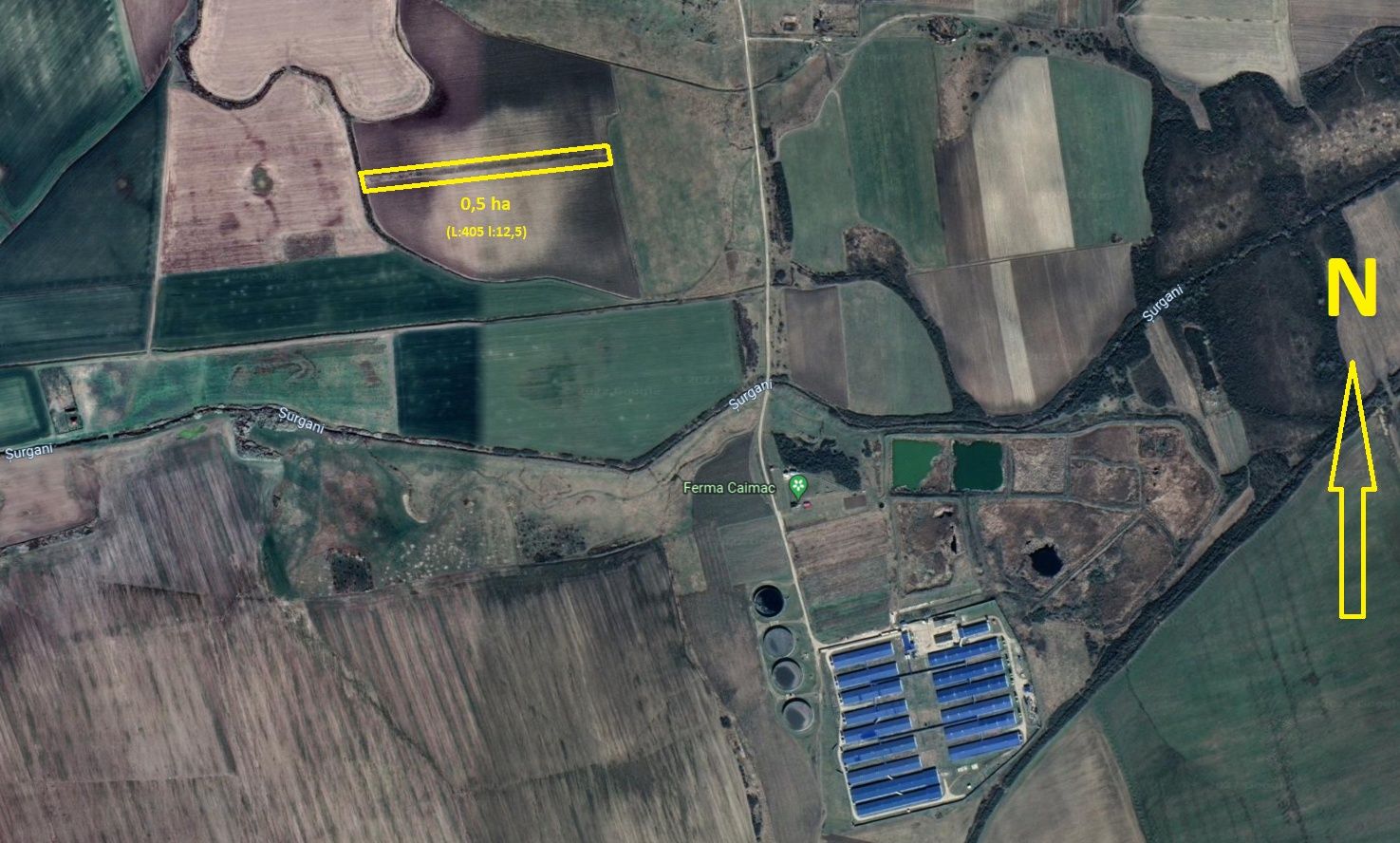 Teren agricol Buziaș (arabil, baltă, vie, parc fotovoltaic)
