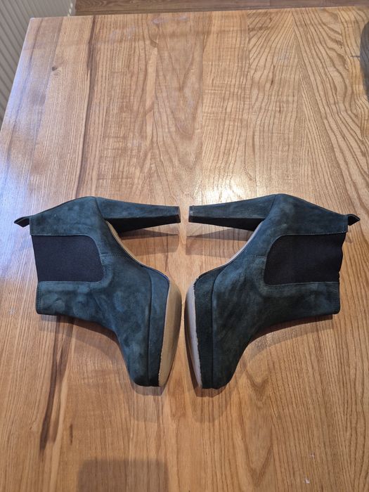 Botine din piele intoarsa Ganni