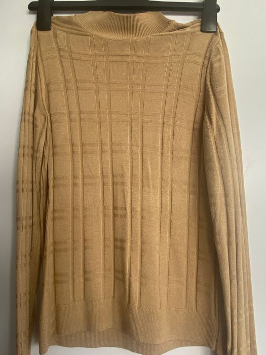 Maleta/Pulover cu gât mic/semi, bej, brand C&A, mărime S/36