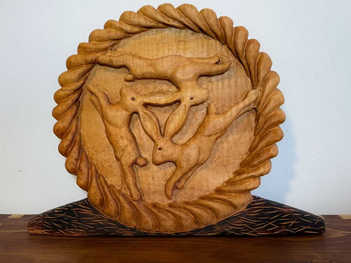 Sculptura 3 iepuri
