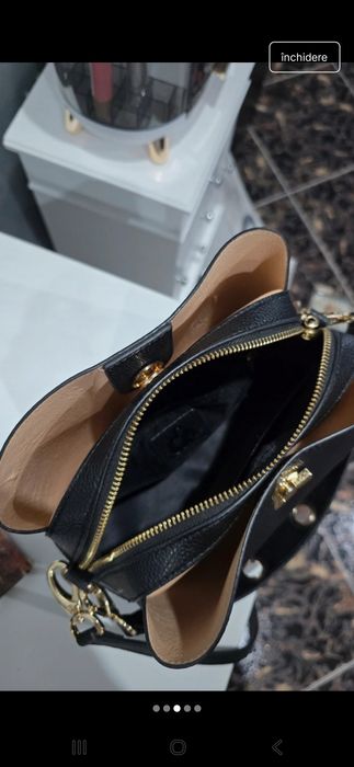 Geanta C iel Piele naturala