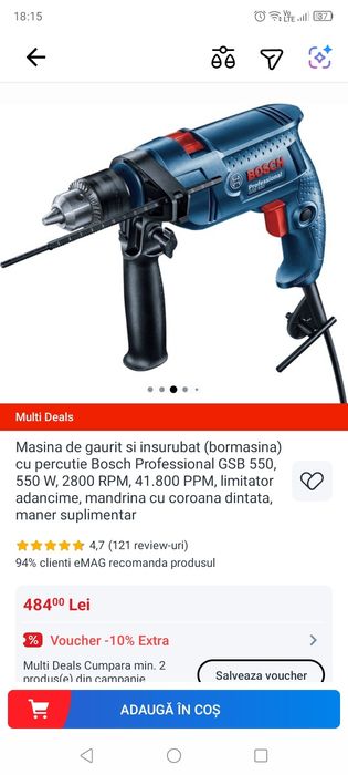 Bormașină Bosch cu percuție