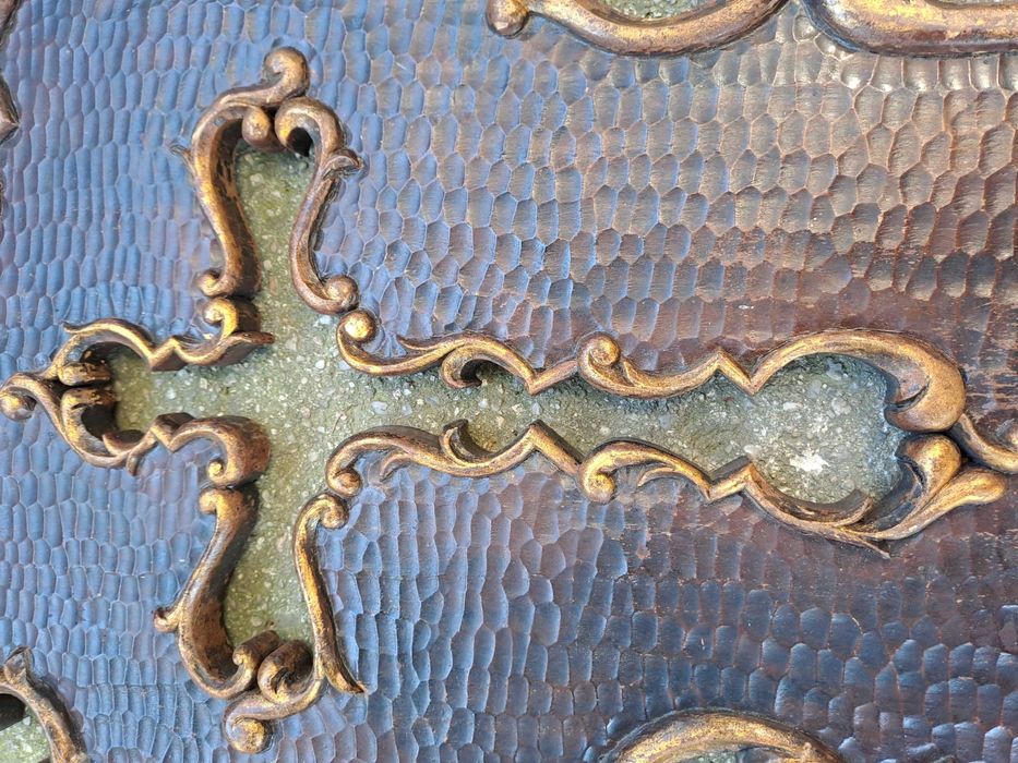 basorelief sculptura lemn cruce veche 61/42 cm cadou