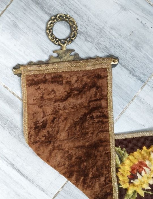 Goblen cu clopot bronz intrare Mască tribala abanos