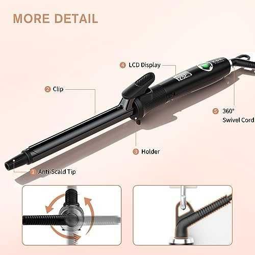 Нова маша K&K керамично покритие оформяне коса Прическа Къдрене Вълни