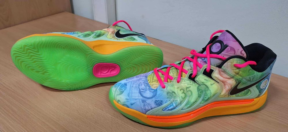 Nike KD 17 Basketball Barely Volt/Hyper Pink/Total Orange/Baltic Blue)