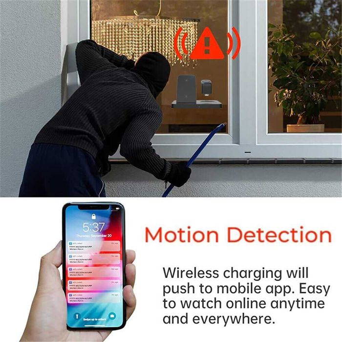 Безжично зарядно устройство за телефон Скрита Камера WiFi 3 в 1