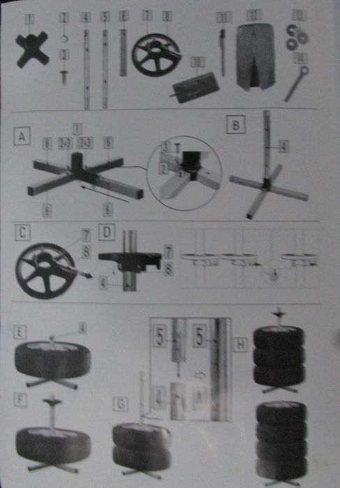 Suport pentru depozitarea cauciucurilor NOU