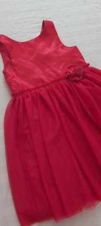 Rochie rosie 6-7 ani