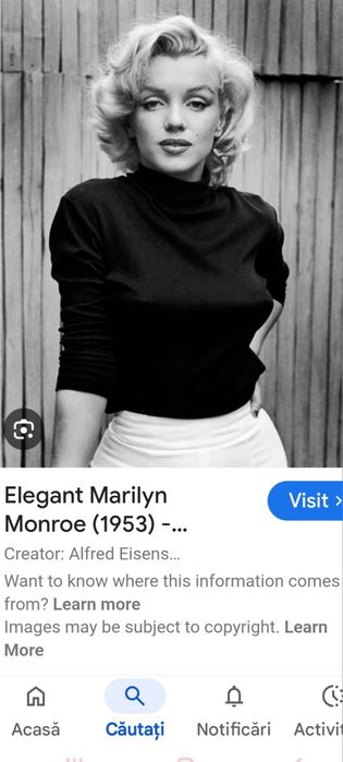 Carte cu  Marliyn Monroe