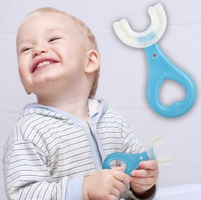 Иновативна четка за зъби за деца, с U Образна форма