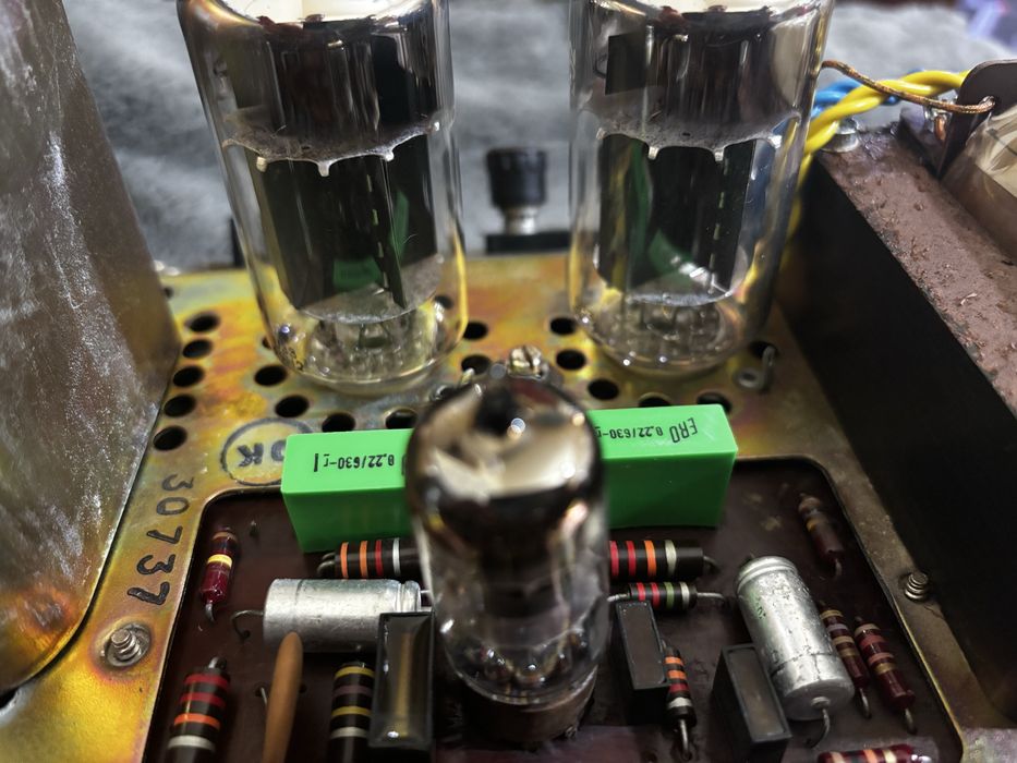 Statie amplificator pe lampi, tuburi electronice RCF A20, 30W, class A