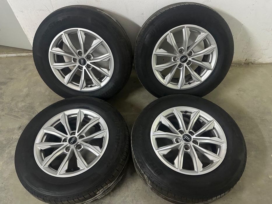 Set jante originale Audi 5x112 + anvelope vară 235/55 R17