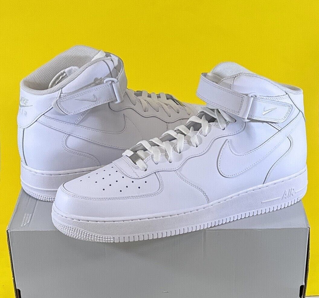 Nike Air Force 1 Mid '07 Triple White University Shoes Adidasi