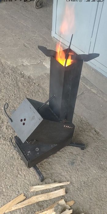 Походная печь щепотница.