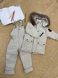 Детская зимняя куртка с комбинизоном