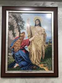 Гоблен в рамка ,,Исус и Мария”
