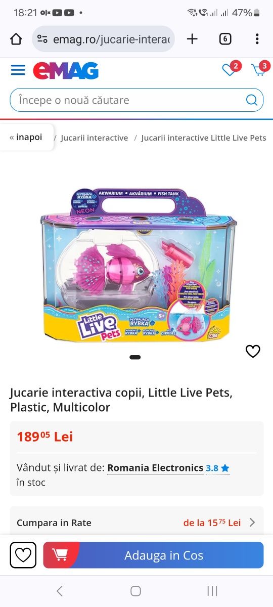 Acvariu peste little live pets