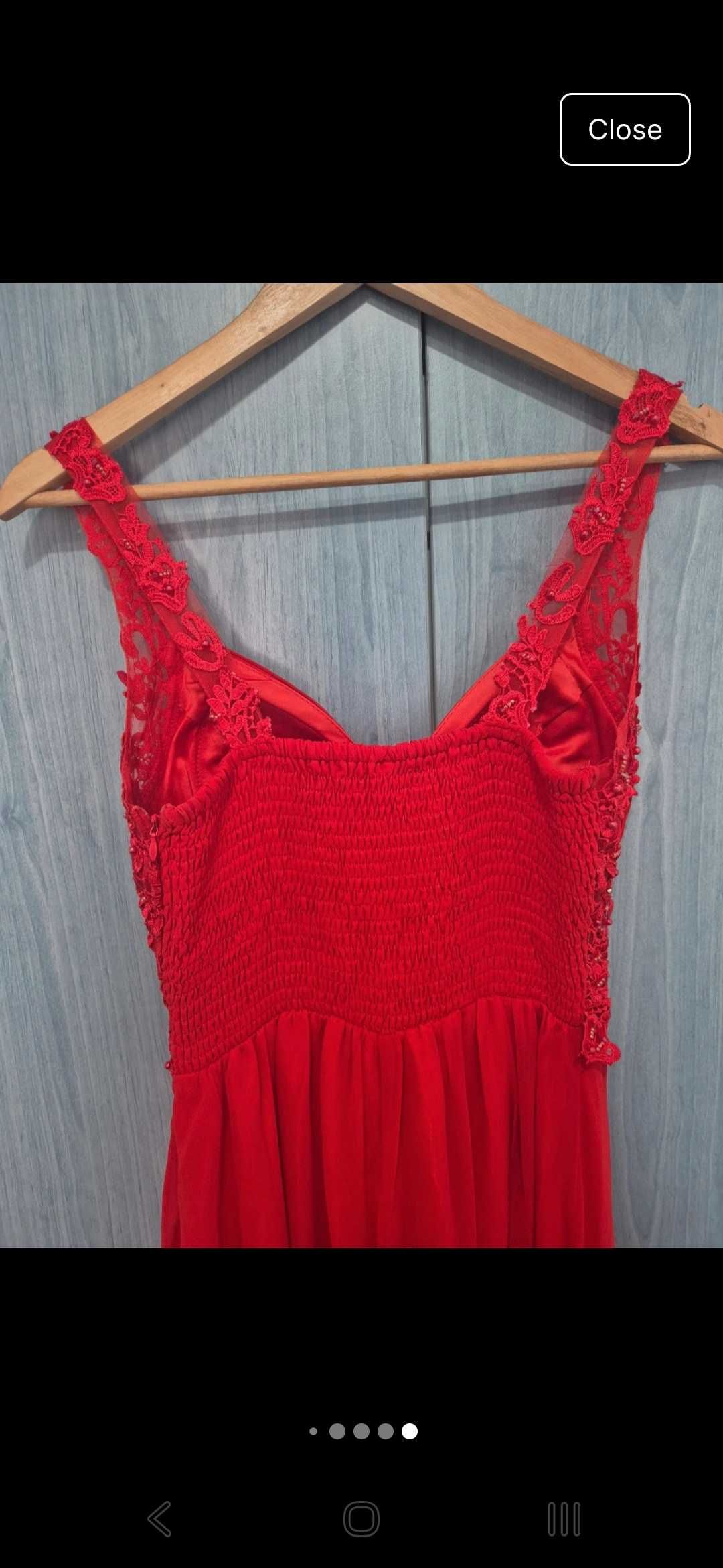 Rochie voal rosie
