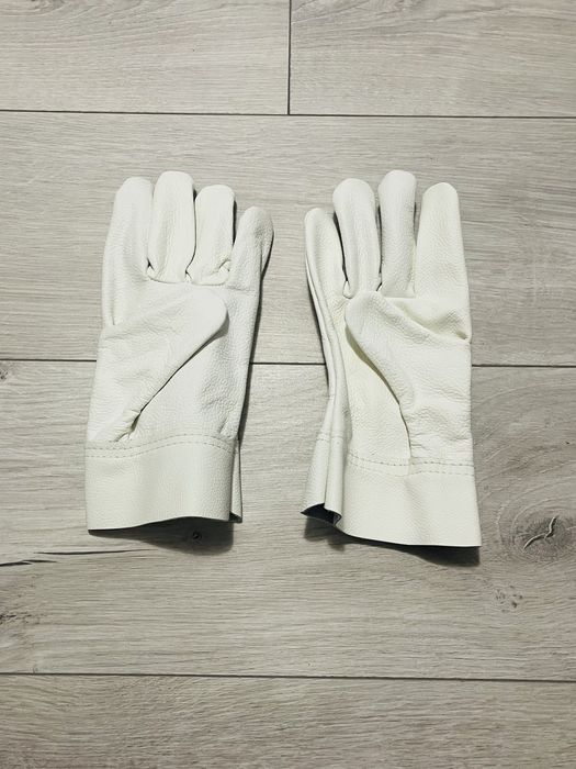 Оригинални снежно бяли кожени ръкавици за Lamborghini