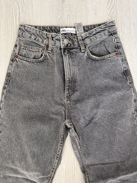 Дънки Mom fit сиви Zara