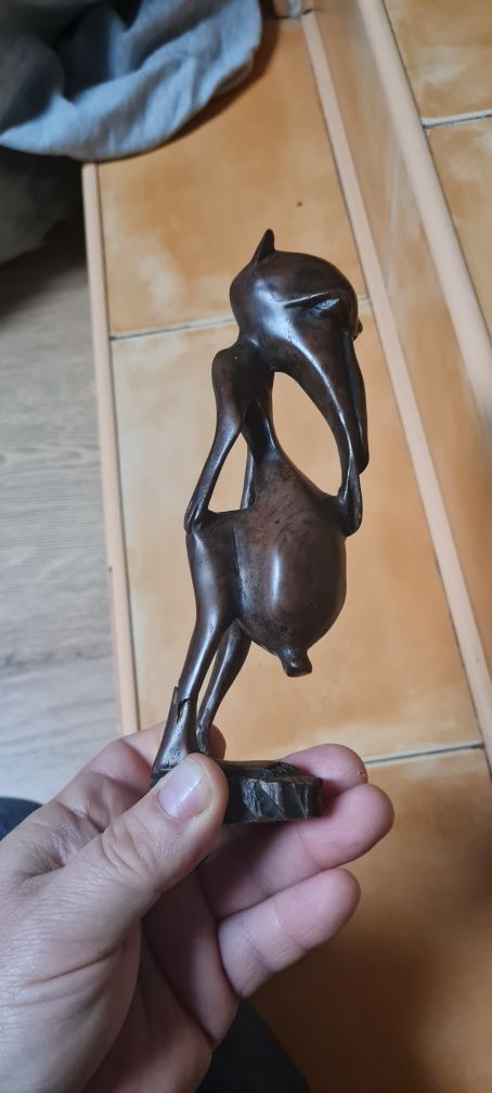 Figura sculptată în lemn din abanos african Tokoloshe Voodoo