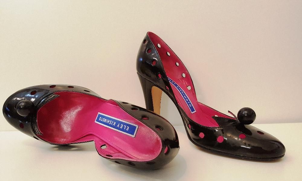 Eley Kishimoto pantofi din piele dama lac negru 38
