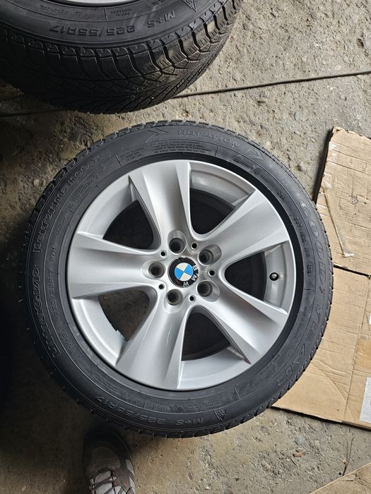 4 jante 5x120 Originale BMW F10/F11 cu anvelope iarna 225 55 17 Goodye