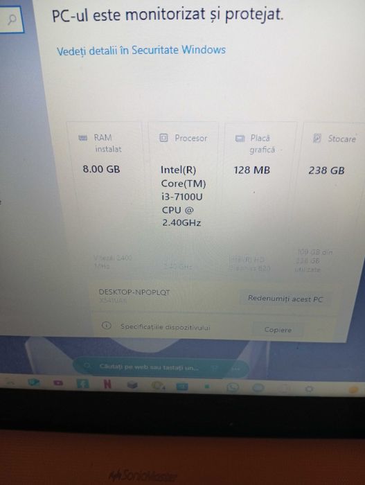 Asus X541UA 8GB RAM SSD 250GB [scimb cu iphone 11 pro max sau 12 pro]