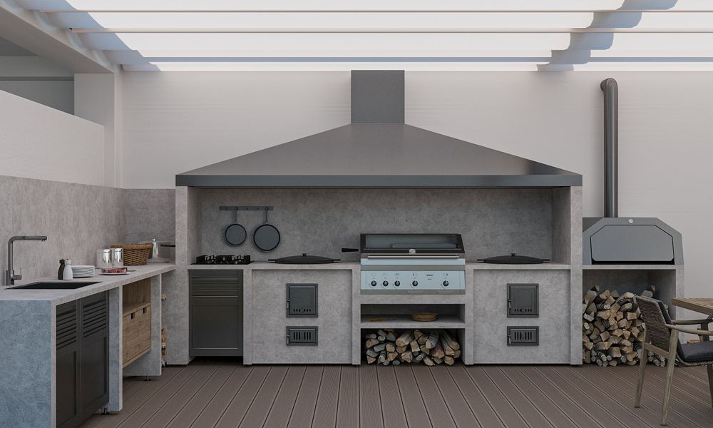 Строем летние кухни,очаги, барбекю.