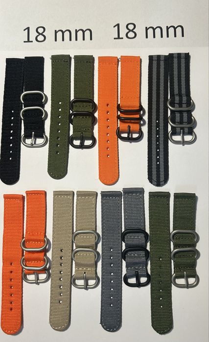 curea curele nato ceas army green albastru 18 mm 20 mm 22 mm 24 mm