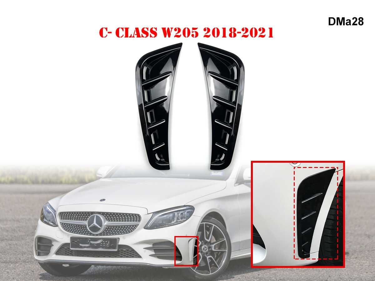 Splitter bara fata tuning negru pentru Mercedes AMG C W205