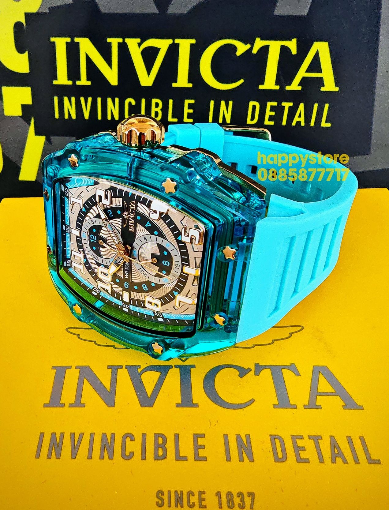 INVICTA Cyclone Blue 49 mm, Инвикта нов ръчен часовник
