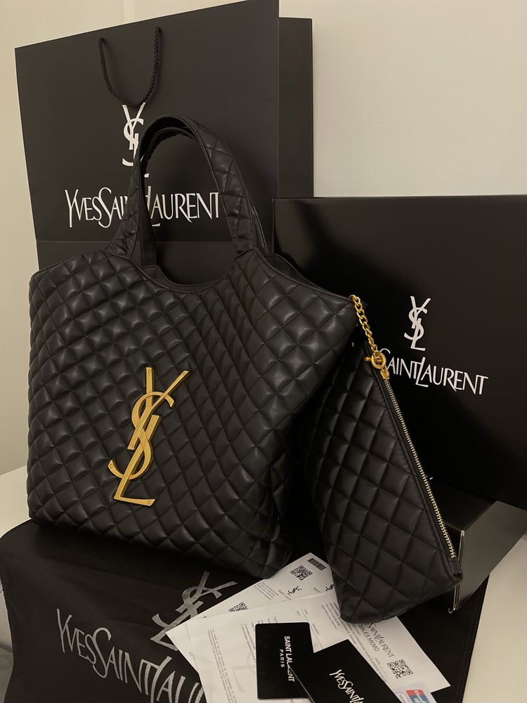 Poseta/geanta Ysl Yves Saint Lauret ICare Maxi Shopping -58x43 cm