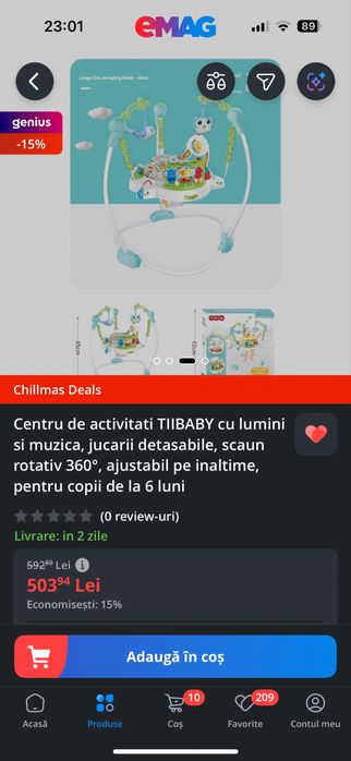 Saritor bebe Baby Jumper cu centru de activitati