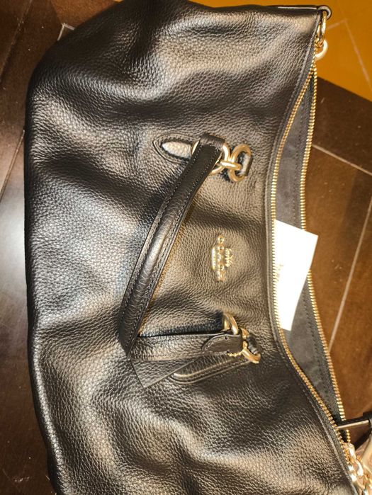 Кожена чанта Coach , нова, с допълнителна дълга дръжка