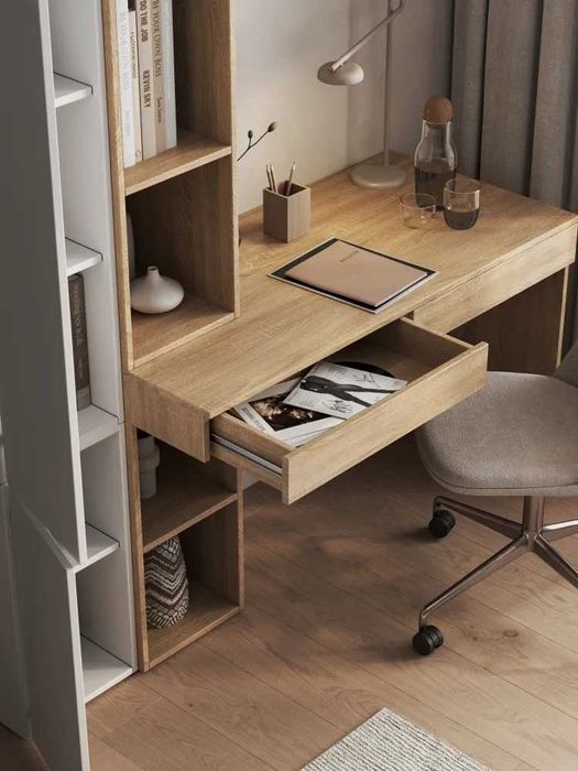 Стол компьютерный со шкафом и полками для школьника и взрослого