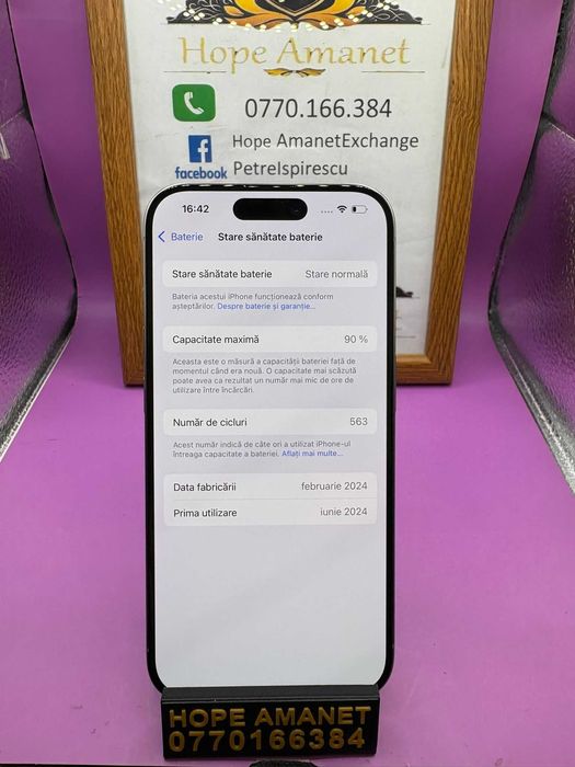 HOPE AMANET P2-Iphone 15 pro 128 GB/90 % BAT