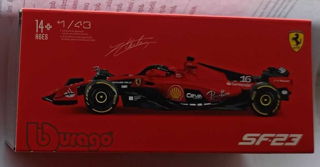 Macheta Ferrari SF-23 Leclerc Formula 1 2023-Bburago Signature 1/43 F1