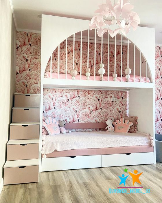 Farzandingiz uchun qulay, eng chiroyli va xavfsiz ikki qavatli krovat
