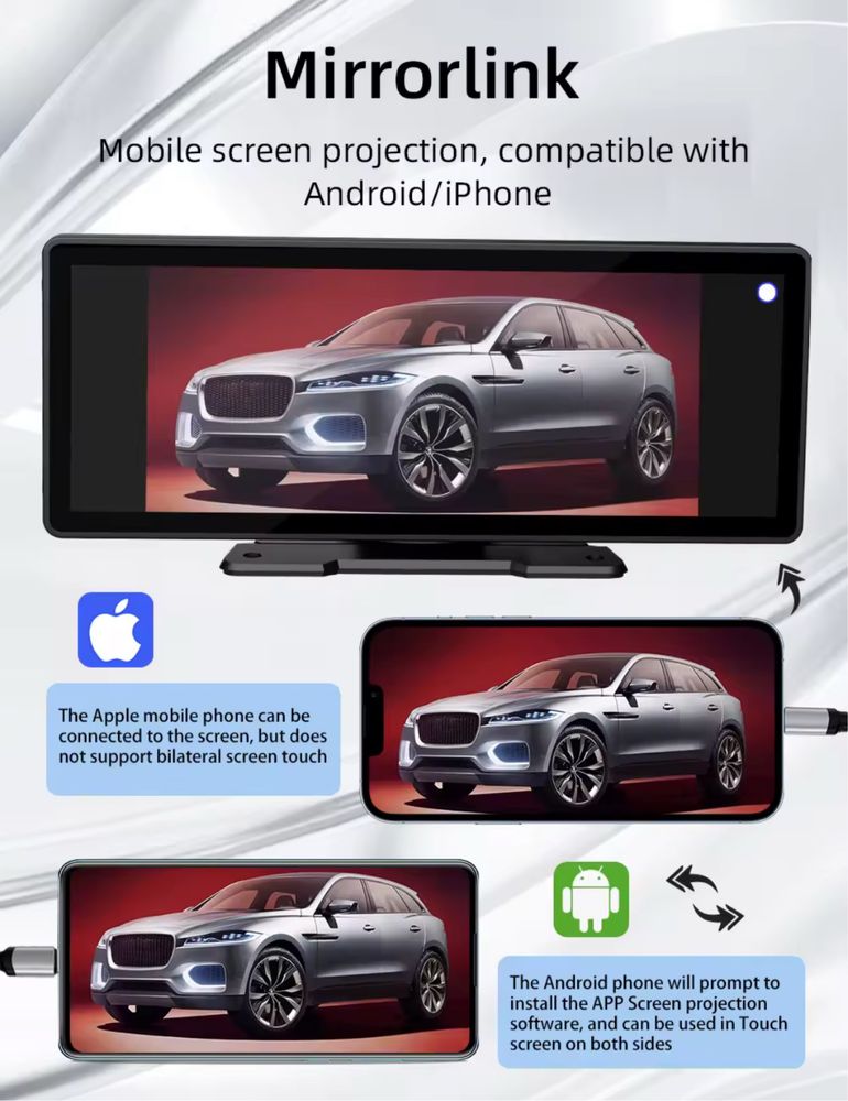 ПРОМО! Carplay/Abdroidauto car media 10инча промоция