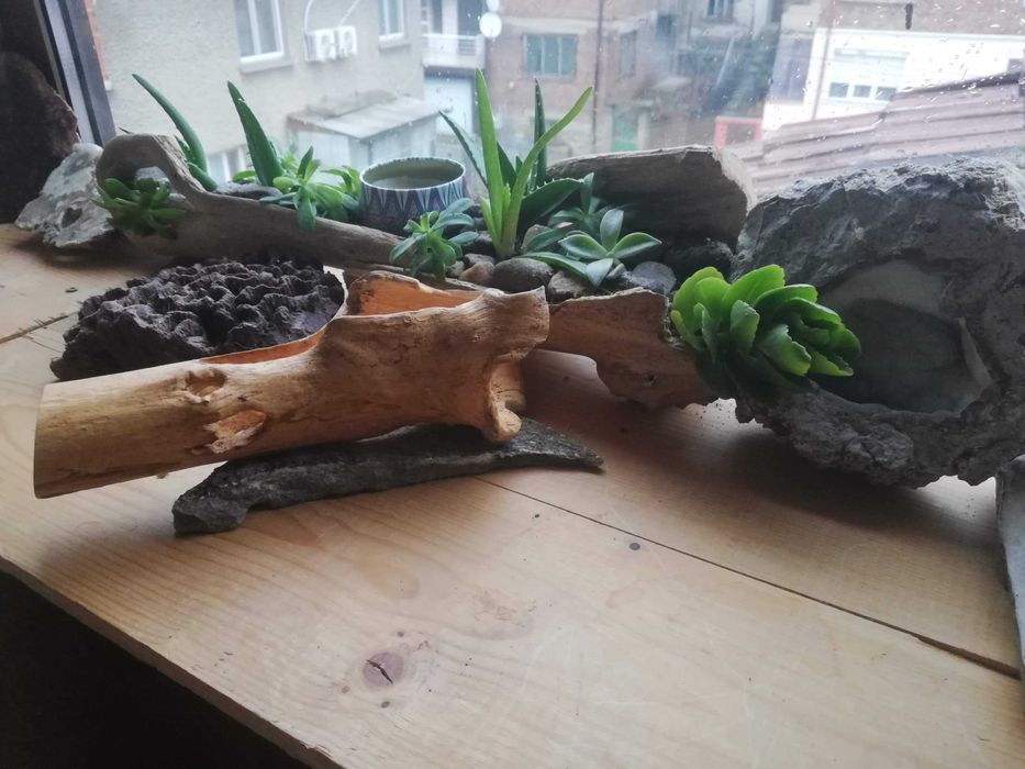 Ръчни дървени саксии