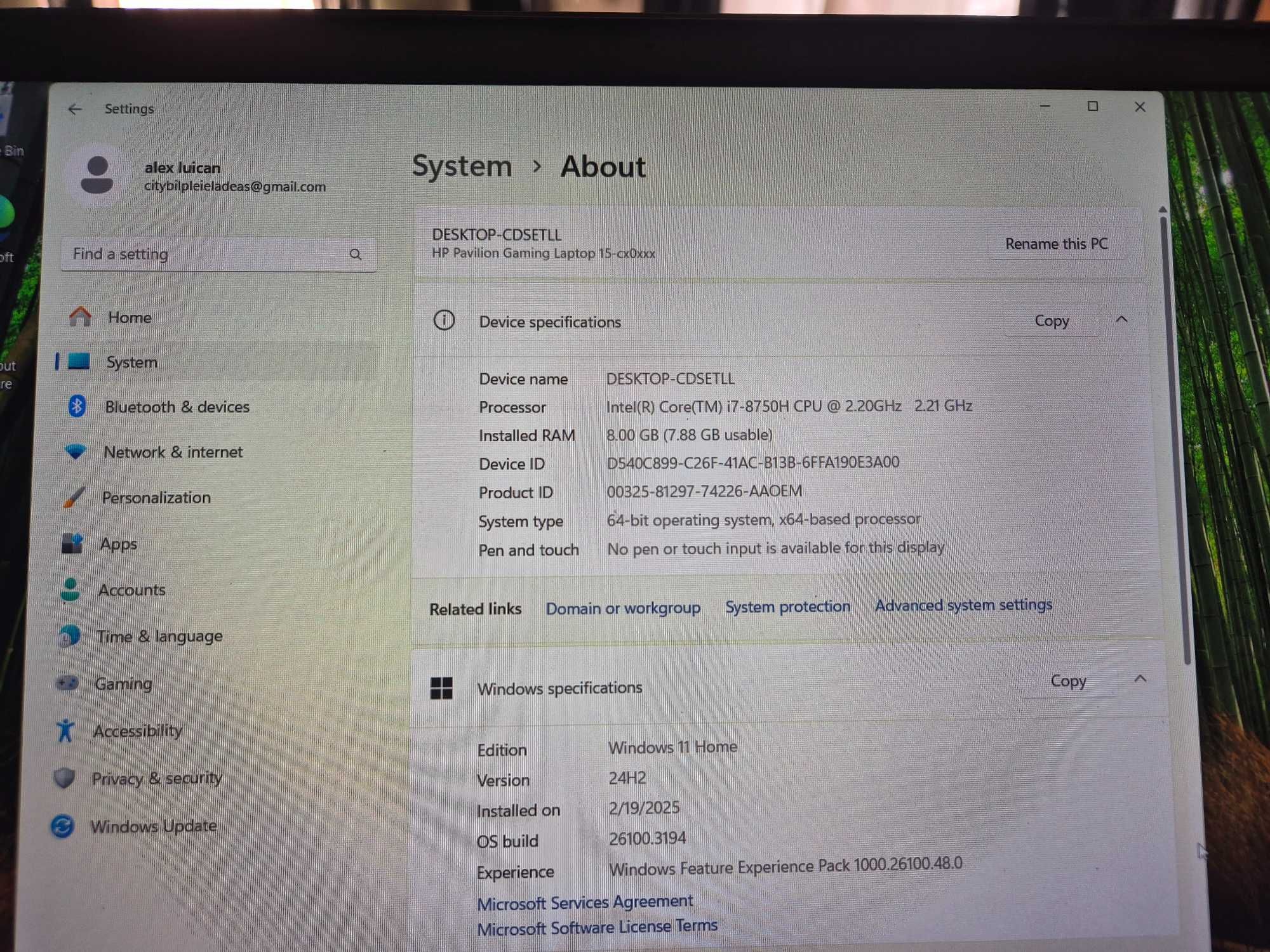 Laptop HPpavilion 144hz