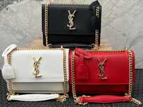 Geanta Ysl - Alb- Negru - Crem