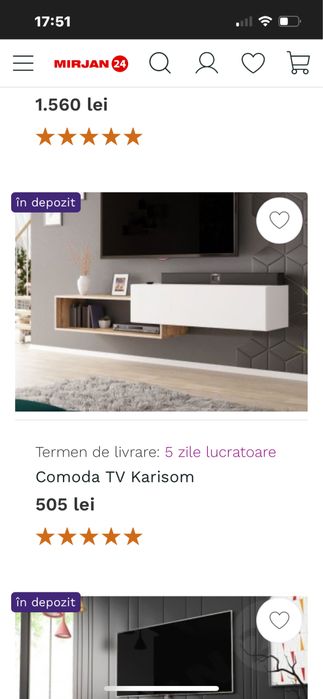 Comoda TV noua doua culori