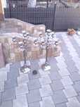 Lot 2 Sfesnice  masive bisericesti confectionate din alama  cu 5 brate