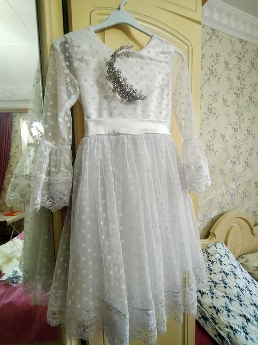 Платье снежинки новогоднее